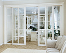 Разделение столовой и гостиной при помощи межкомнатных перегородок